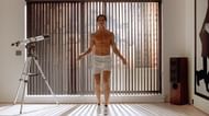 Patrick Bateman workout (Image via Lionsgate)